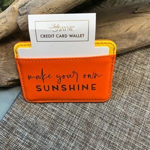 550-MTT New PU Vegan Leather Credit Card Wallet “Make Your Own Sunshine”